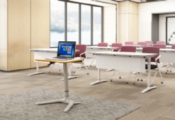 Modern height adjustable lecturn table for meeting room